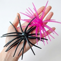 WildTrek En gros Leurre souple flottant en TPE de 25 mm, type boule d'épine de mer, appât à pointes, swimbait pour la pêche au bar et au mandarin