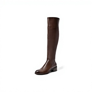 Botas Altas de Mujer por Encima de la Rodilla con Punta Puntiaguda, Cremallera Lateral y Tacón de 12 cm para Otoño e Invierno - Product Image 4