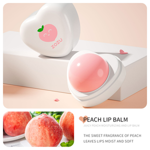 Baume à lèvres hydratant ZOZU Private Label, goût fraise pêche, baume à lèvres en boule, baume à lèvres bio - Product Image 3