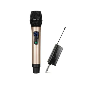 Único Handheld Wireless Dynamic Mic Microfone Beta Condensador uhf microfone sem fio recarregável para karaoke 6.5mm Plug And Pl