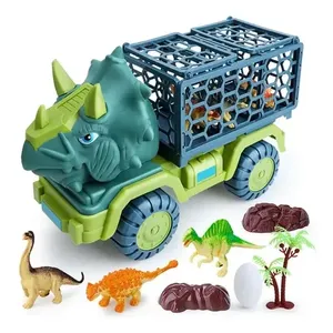 Kit de voiture jouet en forme de dinosaure + végétation pour enfants - Product Image 1