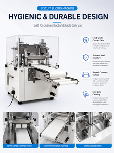 Industrial Cookie Dough Cutting <b>Machine</b> Uniform <b>Biscuit</b> Slicer for Cranberry Nut Shortbread Cookies - Product Image 3