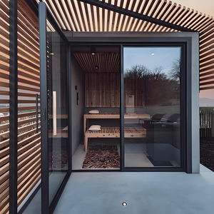 ห้องซาวน่ากลางแจ้งแบบดั้งเดิมพร้อมฝักบัวในตัว, ซาวน่า และเครื่องทำความร้อนไฟฟ้าแบบกำหนดเองระดับไฮเอนด์พร้อมการเชื่อมต่อไร้สาย - Product Image 4