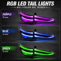 RGB LED Rückleuchten-Set für Toyota Fortuner 2016-2026, Smartphone-App-Steuerung, Paar Links Rechts Plug-and-Play Auto-Heckleuchten