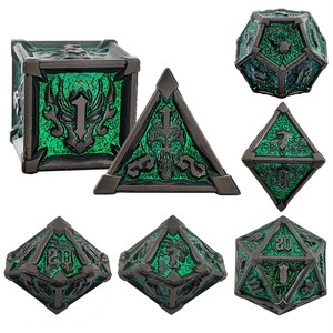Dadi Poliedrici in Metallo Personalizzati per COC, D&D, TRPG, Set Multicolore D6 G <span class=keywords><strong>Sulu</strong></span> per Giochi da Tavolo - Product Image 3