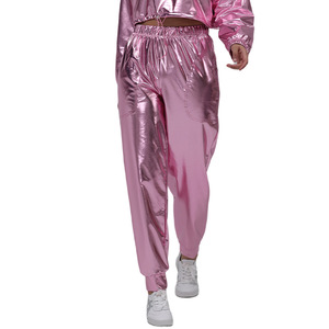 <span class=keywords><strong>Pantalones</strong></span> de Baile de Calle Brillantes <span class=keywords><strong>para</strong></span> Mujer, Estilo Hip Hop, de Piel Sintética Holográfica Metálica, Anchos y Holgados, <span class=keywords><strong>para</strong></span> Fiesta, Jazz, Disfraz, Cosplay - Product Image 5