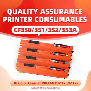 Cartouche de toner couleur compatible 130A CF350A Bk/ <span class=keywords><strong>CF351A</strong></span> C/ CF352A Y/ CF353A M pour HP LaserJet Pro MFP M176n/177fw - Product Image 2