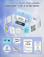 Phomemo M250 Mini étiqueteuse thermique portable-Connectée pour imprimante d'autocollants d'étiquettes de codes à barres d'entreprise à domicile en stock
