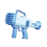 Machine à bulles électrique 32 trous, pistolet Gatling pour enfants, lanceur de fusées, jouet à bulles portable, jouets promotionnels pour la plage et l'océan