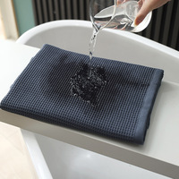 FF6430 Serviette de bain en coton gaufré de haute qualité, personnalisée, pour hôtel, spa, maison, super absorbante
