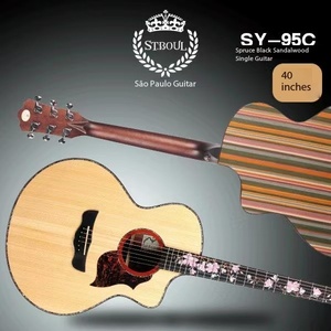 Guitare acoustique ST.BOUL SY-95C, table en épicéa massif, dos et éclisses en bois, qualité professionnelle pour le fingerstyle - Product Image 5