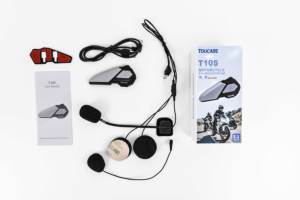 Casque Bluetooth pour <span class=keywords><strong>moto</strong></span> TOUCARE T10, portée de 1000 m, interphone pour casque, appels mains libres, batterie 15H, étanche IP67, universel - Product Image 6