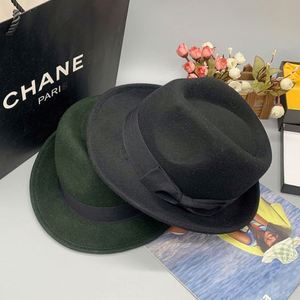 Sombrero Fedora de Fieltro de Lana Verde para Hombre, Estilo Retro Británico, Formal, para Otoño e Invierno, Ideal para la Playa - Product Image 2