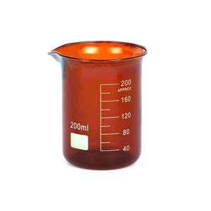 4 लैब सभी विनिर्देशों पूर्ण ऊंचाई बोरोसिलिकेट ब्राउन ग्लास बीकर - Product Image 3