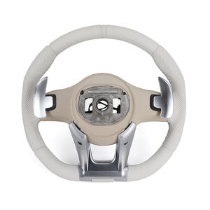 Volant en cuir pleine fleur blanc pour C-class W205 CLS W218 GLA45 CL W216 C216 CL500 CL550 <span class=keywords><strong>CL55</strong></span> CL63 C43 C63 <span class=keywords><strong>AMG</strong></span> - Product Image 6