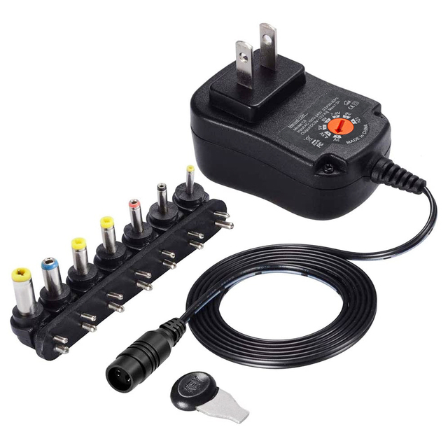 12W 30W 41W Universal AC DC Adapter Switching Power Supply Selectable Voltage 3-24V Electric for LED Lights Routers Cameras