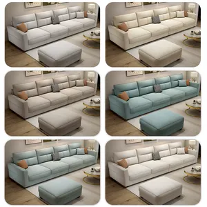 Luxe Modulaire Converteerbare Sectionele Bank L-Vormige Hoek Sectionele Sofa Set Woonkamer Meubelsets