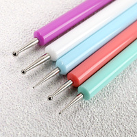 BQAN — stylo à bille à Double extrémité pour enfants, outil de pointillage de Nail Art, couleur bonbon, poignée en acrylique, peinture, manucure, stylo à points, 5 pièces