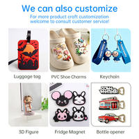 Porte-clés personnalisé en PVC souple 3D, gravure personnalisée, logo personnalisé, dessin animé, livraison rapide, MOQ acceptable, durable