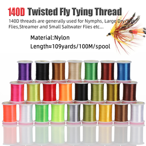 140d bay buộc chủ đề Xoắn xỉa dòng ràng buộc chủ đề Fly buộc chất liệu cho nymphs Streamer khô/ướt ruồi Tout Mồi Câu Cá - Product Image 2