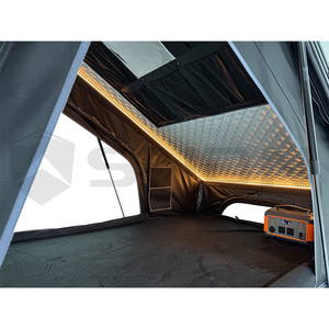 เต็นท์หลังคาแข็งแบบเปลือกหอย SNDN 4x4 สำหรับการเดินทางแบบ Overlanding ทำจากอะลูมิเนียม พร้อมบานพับ X และแผงโซลาร์เซลล์ - Product Image 5