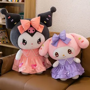 Kawaii gonna rosa viola melodia bambole Kuromi famosi Anime cartone animato giocattoli di peluche ragazze regali