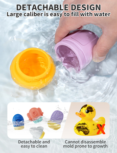 Juguetes de Baño de Silicona de Grado Alimenticio con Diseño de Conejo, Juguetes Flotantes Suaves para Bebés y Niños - Product Image 6