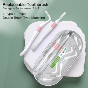 Pennello interdentale ortico-sicuro per filo interdentale Stick delicato su gengive e fili custodia portatile inclusa nel filo interdentale - Product Image 6