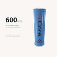Cellules de batterie Li-ion Amprius SiCore 18650 3.6V 3.8Ah 280Wh/kg Haute Densité Énergétique Rechargeable pour Systèmes de Stockage Portable Domestique