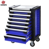 Carrito de herramientas de alta calidad, color azul, 7 cajones, duradero, para armario, personalizable