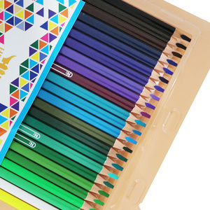 <span class=keywords><strong>Lápiz</strong></span> de madera de 48 colores, caja de pvc de alta calidad de 4,0mm, con logo OEM, juego escolar para niños - Product Image 4