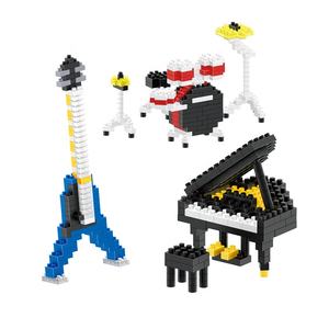 Bloques de construcción de instrumento Musical personalizado, instrumento Musical Nanoblocks, Piano, guitarra, tambor, juego de bloques de construcción - Product Image 1