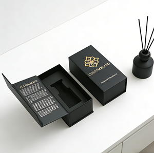Custom Perfume Packaging <b>Box</b> Featuring <b>Book</b> Style Magnetic Closure with Embossed Logo,Perfect for Luxury Gift Sets - Product Image 3