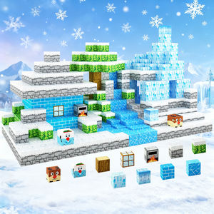 Blocs de construction de château de <span class=keywords><strong>princesse</strong></span> en cube magnétique congelé pour filles de 3 à 8 ans, jouets éducatifs STEM, cadeaux de Noël et d'anniversaire pour enfants - Product Image 1