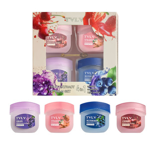 Set de Bálsamo Labial y Mascarilla de Cereza, <span class=keywords><strong>4</strong></span> Colores, Mascarilla Labial Hidratante con Cuchara, Venta al por Mayor, Marca Privada, Fábrica de Maquillaje OEM - Product Image 1