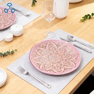 Platos de Cristal Decorativos de 13 Pulgadas, Elegantes Platos de Cristal Rosados para Bodas, Fiestas, Banquetes, Cumpleaños y Celebraciones - Product Image 5