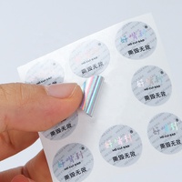 Impresión personalizada láser de alta calidad, pegatina redonda de Mascota, etiqueta de materia crudo, etiqueta void, protección