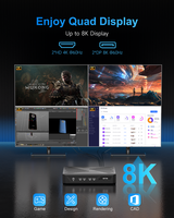 Mini PC Gamer Hystou avec carte graphique dédiée GT RTX 3050, processeur Core i5/i7 12e/13e génération, 4K/8K, 4 écrans, RAM DDR4, disque SSD