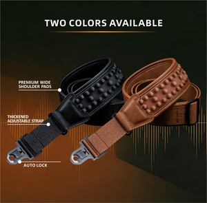 Sangle de guitare rembourrée de qualité supérieure avec verrouillage automatique rapide pour guitare <span class=keywords><strong>électro</strong></span>-<span class=keywords><strong>acoustique</strong></span>, style noir - Product Image 5