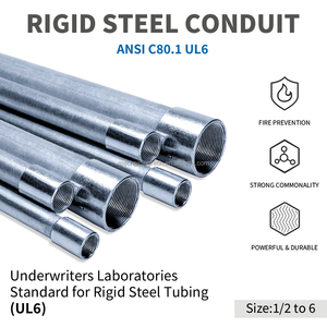 <span class=keywords><strong>Threaded</strong></span> cứng nhắc thép ống dẫn (RSC), ANSI c80.1 ul 6 chứng nhận, điện kim loại ống cho xây dựng - Product Image 1