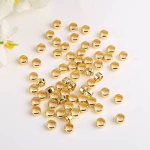 Gold Color Plated Copper Spacer Beads 5X3X3.8mm Round Loose Beads For DIY <b>Bracelet</b> Necklace Jewelry Making Findings - Product Image 4