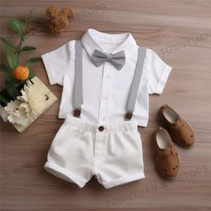 Ropa personalizada para bebés y niños, <span class=keywords><strong>traje</strong></span> de moño, Pelele con tirantes, pantalones cortos, esmoquin de boda, ropa de <span class=keywords><strong>bautizo</strong></span> para pastel y Smash - Product Image 6