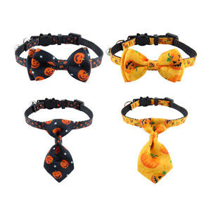 Bonita corbata pajarita y campana Halloween gato <span class=keywords><strong>Collar</strong></span> <span class=keywords><strong>Breakaway</strong></span> hebilla para Kitty seguridad ajustable - Product Image 1
