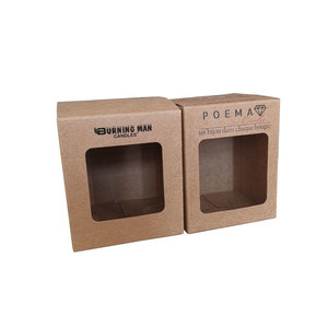 Custom Printed Kraft Paper Boxes for Candles with <b>Window</b> - Product Image 2