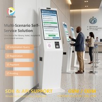 Solution de service public OEM ODM, intégration de lecteur de cartes et d'imprimante API ouverte, kiosque en libre-service
