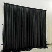 Toile de fond noire, toile de fond photo noire 5x10FT pour photographie, rideau de fond pour portraits, séances photo en studio