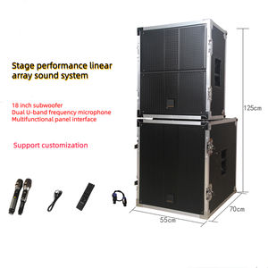 نظام صوتي احترافي عالي الجودة للاستخدام الخارجي، مكبرات صوت خطية عالية القدرة للعروض المسرحية، نظام صوتي خارجي متكامل - Product Image 1