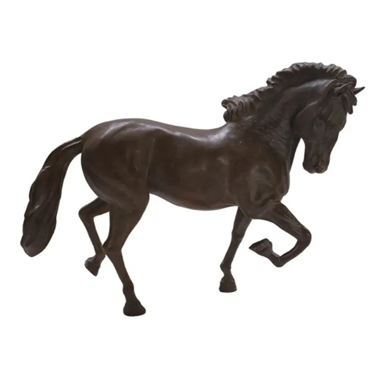 屋外金属装飾動物馬ブロンズ像モダンデザインブロンズ馬彫刻ジャンプ馬彫刻