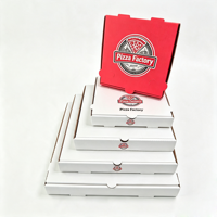 Boîtes à pizza à emporter en carton ondulé de qualité alimentaire, résistantes à la graisse, laminées mat, écologiques, ventilées, personnalisées, SP5053