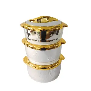 High Quality Wholesale Use 3 Pcs/Set Insulated Stainless Steel Hot Pot Food Warmers Casserole Container